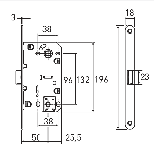 Защёлка сантехническая с пластиковым язычком LP 5112OL AB/ACF, бронза