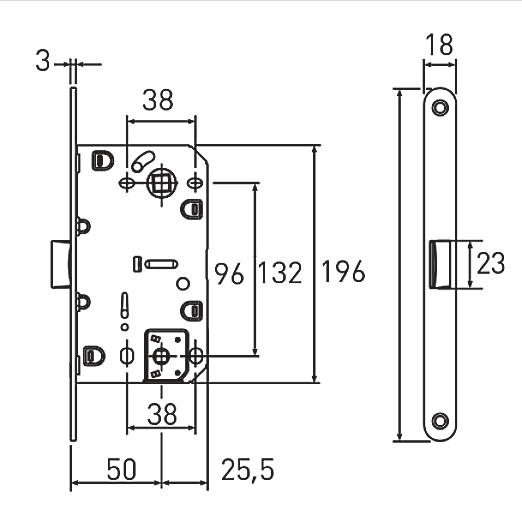 Защёлка магнитная сантехническая LM 5212OL BH, чернёное серебро