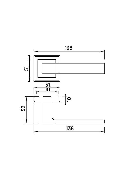 Ручка BUSSARE STRICTO A-67-30 CHROME/S.CHROME (никель)