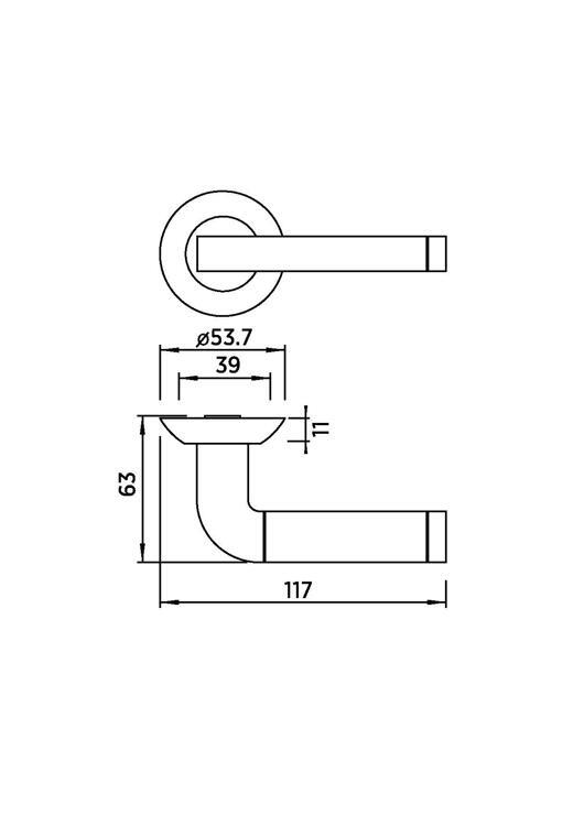 Ручка BUSSARE LINDO A-34-10 GOLD/S.GOLD (матовое золото)