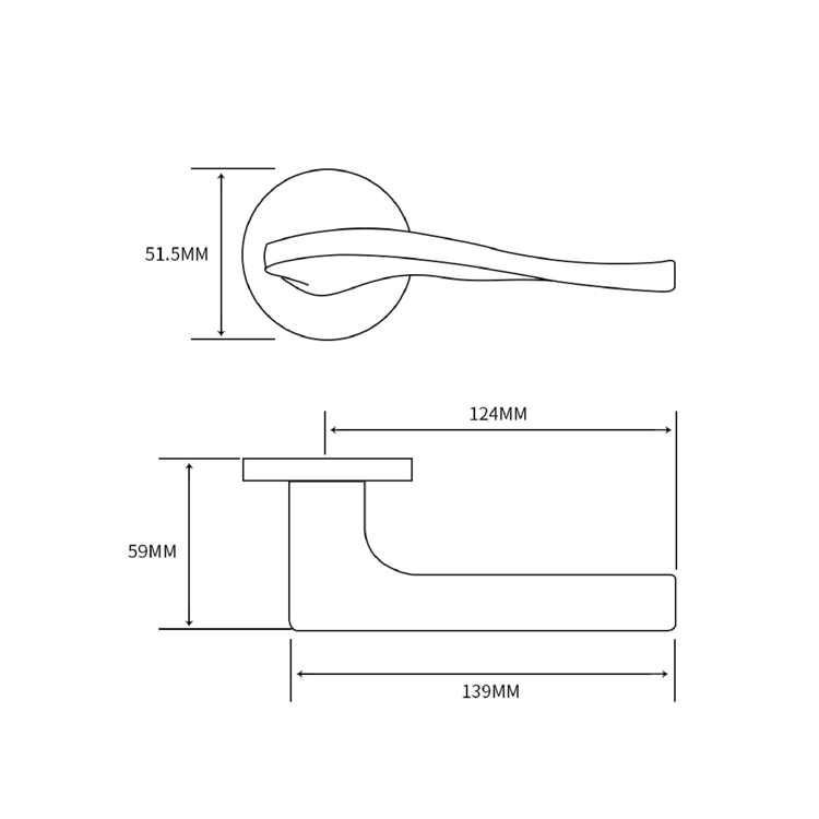 Ручка ADDEN BAU LYRE S-489 GRAPHITE (цвет ГРАФИТ)