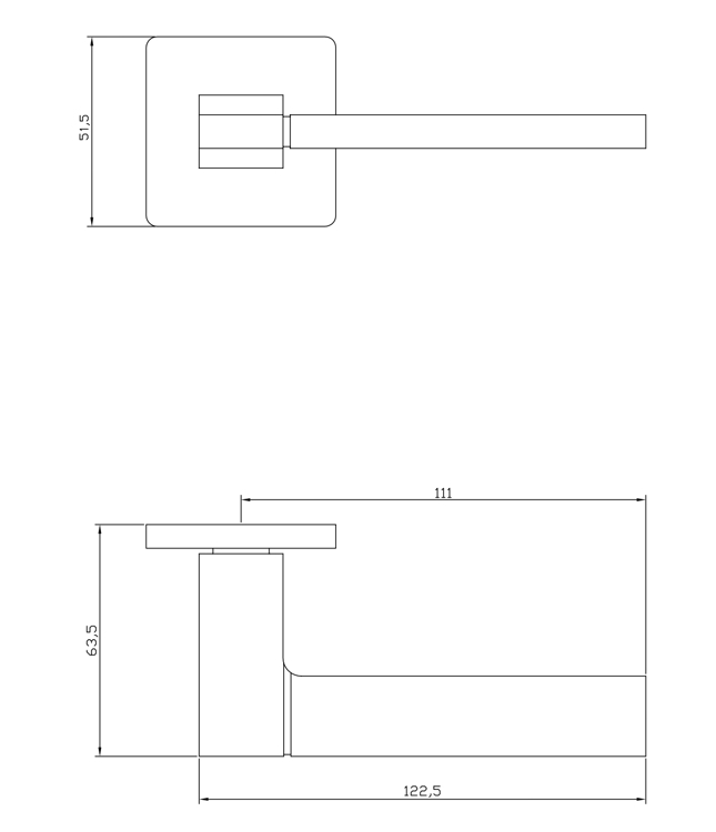 Ручка ADDEN BAU COSMO S-533 GRAPHITE (цвет ГРАФИТ)