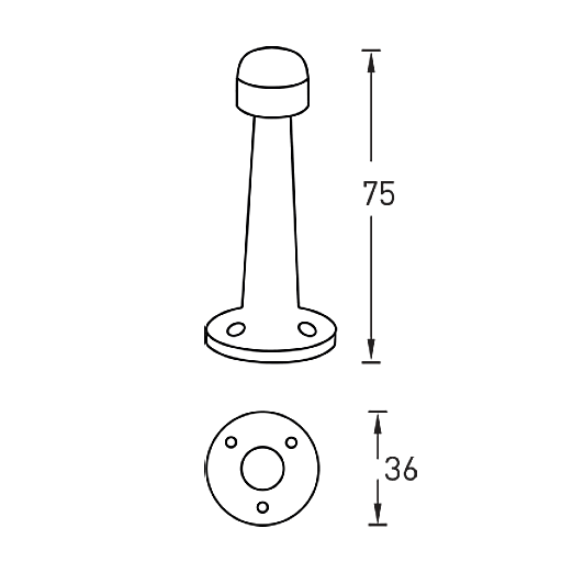 Дверной ограничитель ARCHIE G004MAB/ACF, кофе, настенный