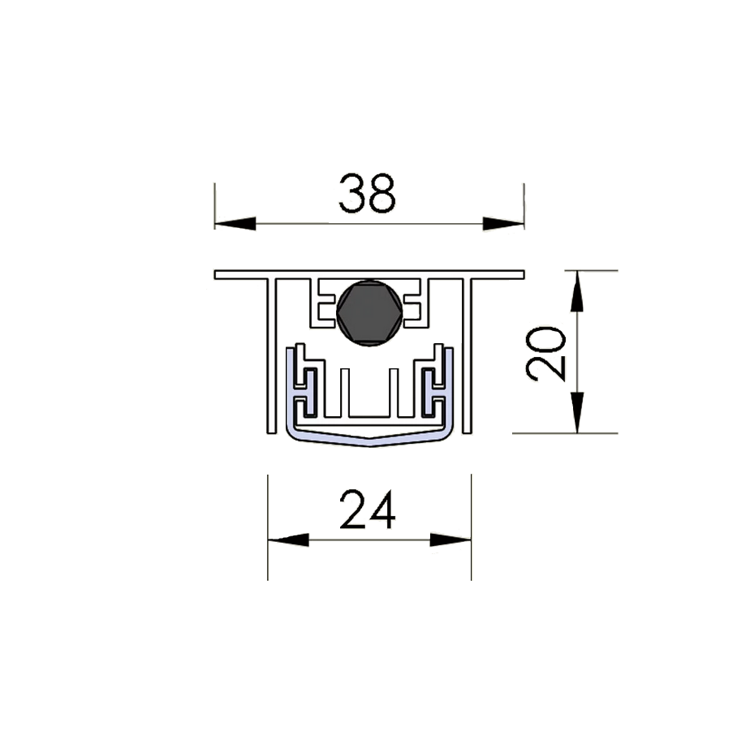 Порог автоматический AlD 3820 Premium L-1030мм