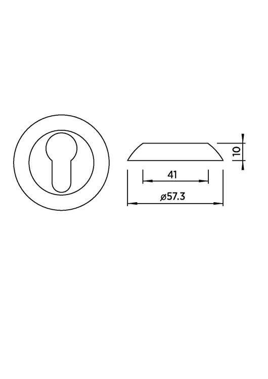 Накладка на ключевой цилиндр BUSSARE B0-10 ANT.COPPER (медь)