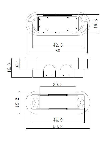 Защёлка магнитная под ключевой цилиндр LM 5212CL B, золото блестящее