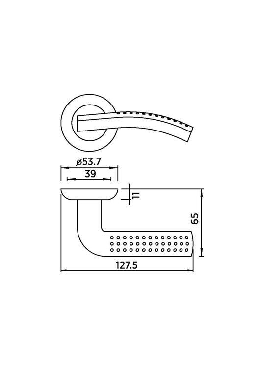 Ручка BUSSARE PRATICO A-09-10 GOLD/S.GOLD (матовое золото)