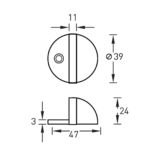 Дверной ограничитель ARCHIE G003MAB/ACF, кофе, напольный