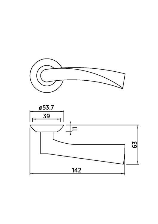 Ручка BUSSARE CLASSICO A-01-10 ANT.COPPER (медь)