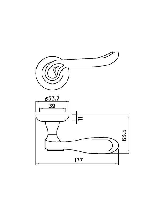 Ручка BUSSARE VITRA A-24-10 ANT.BRONZE (бронза)