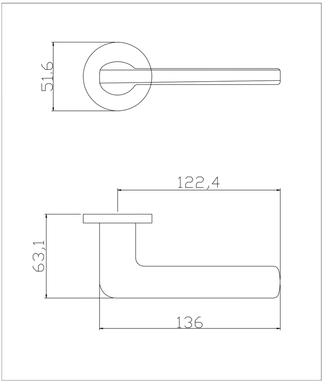 Ручка ADDEN BAU ELIT S-487 NICKEL (цвет НИКЕЛЬ)