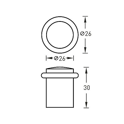 Дверной ограничитель ARCHIE A02MAB/ACF, кофе, напольный